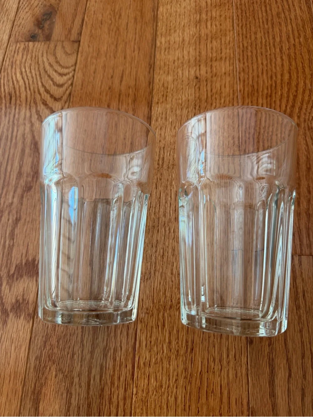 New 2 of clear vintage tumbler glasses from IKEA, made in Russia.
